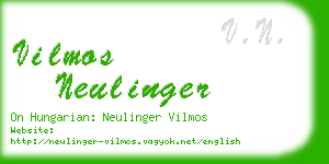 vilmos neulinger business card